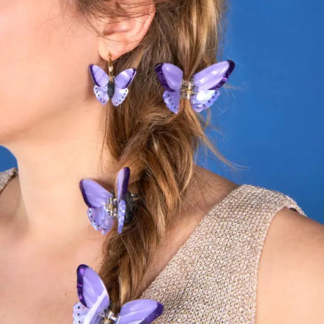 Mini Purple Butterfly Clip