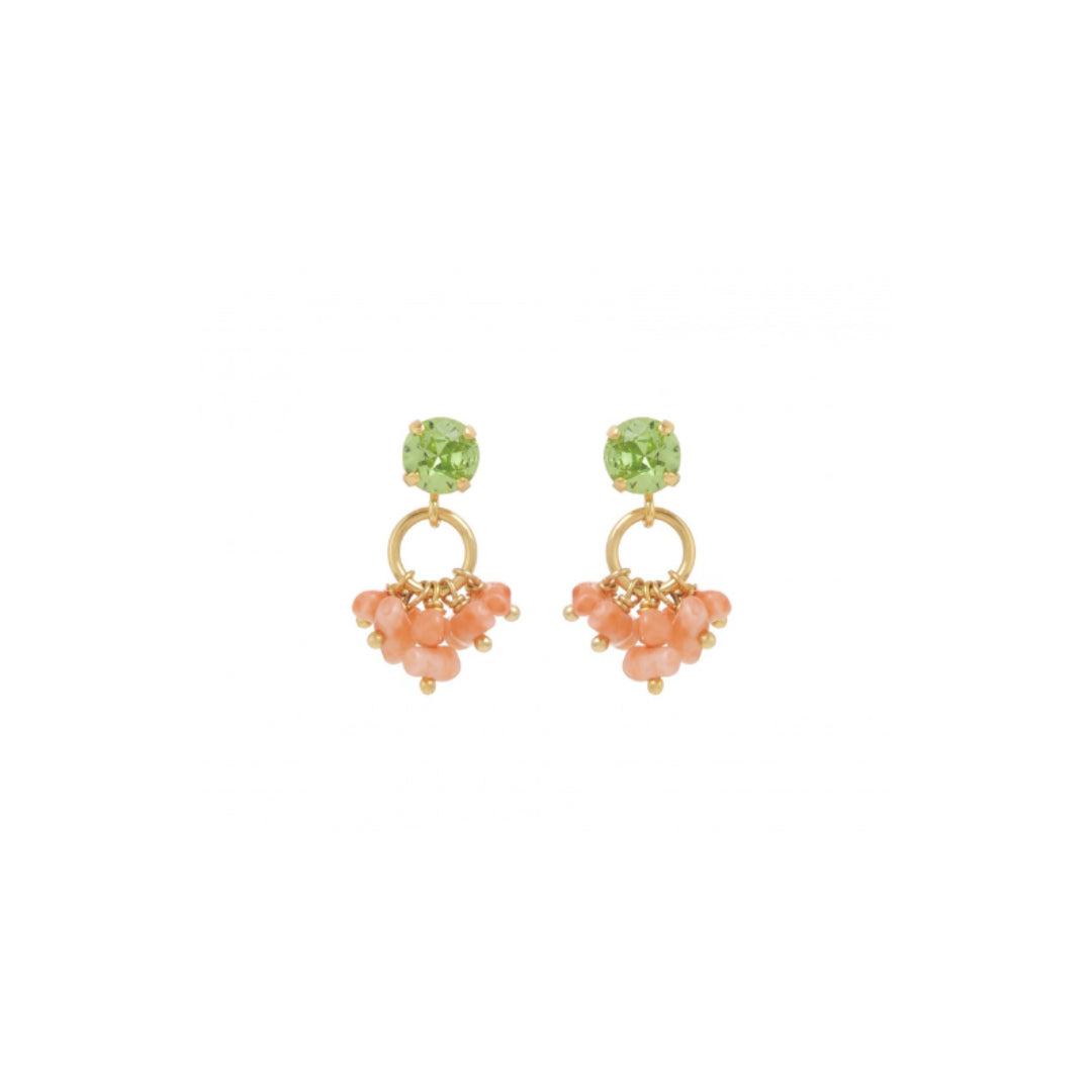 Sunset Baby Coral Earrings