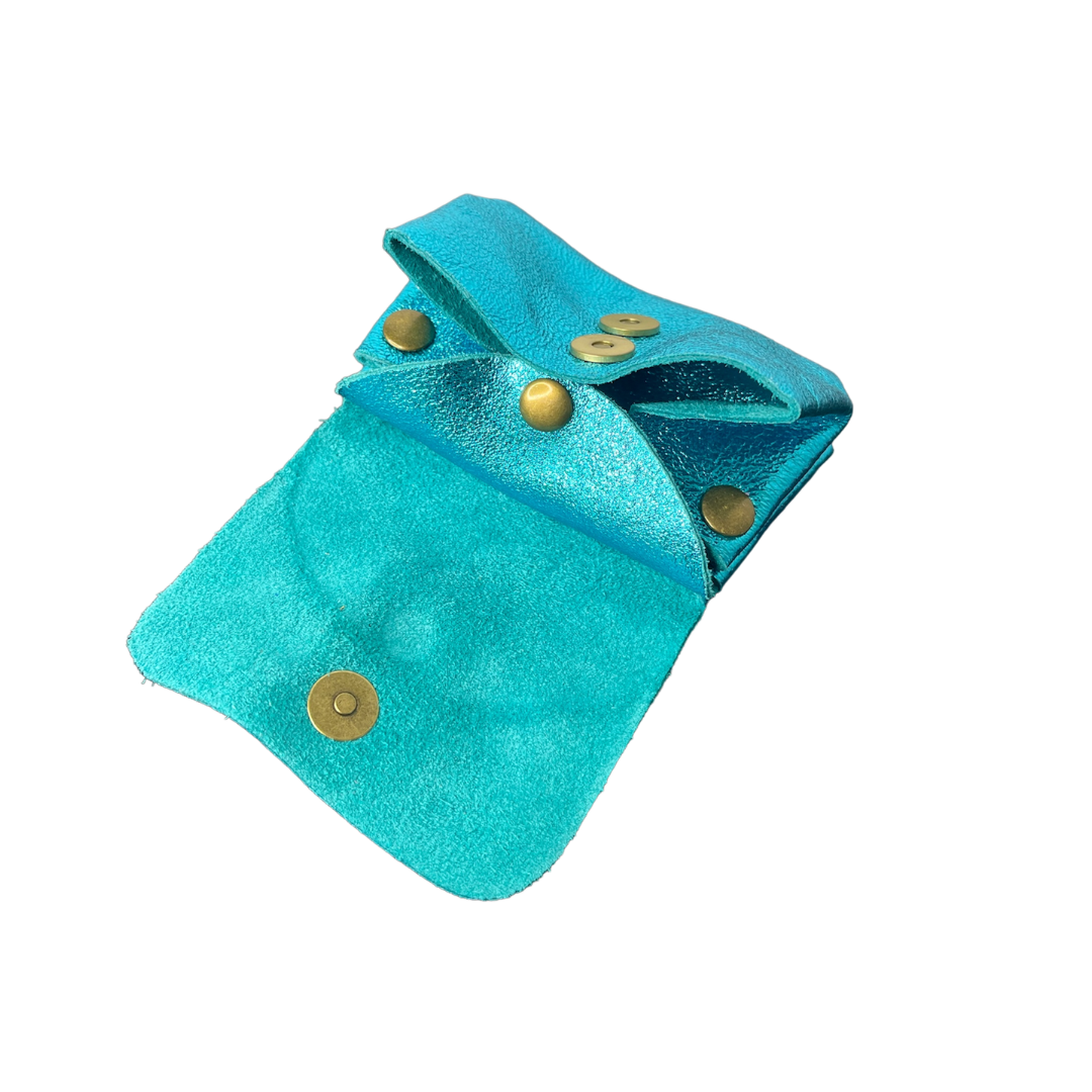 Glitter Turquoise Coin Purse