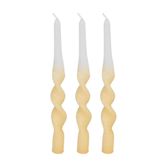 3 Bougies Chandelle Jaune