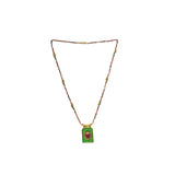 Green Ex-Voto Medallion Necklace