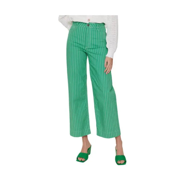 Pantalon Vert Strie