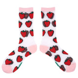 Transparent socks Strawberries