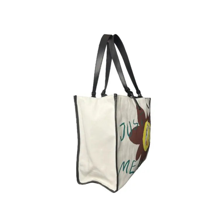 White Flower Shopping Bag