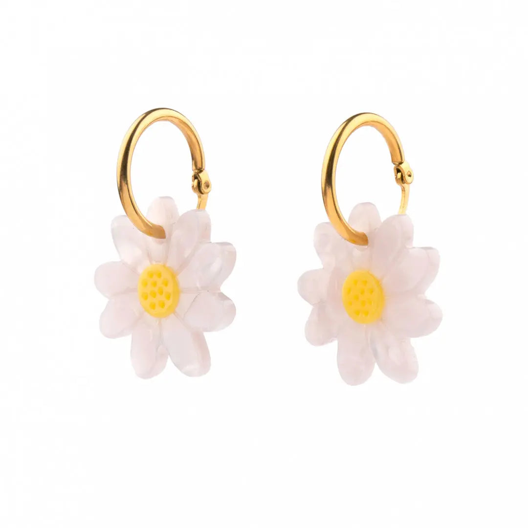 Boucles d'oreilles Pâquerette