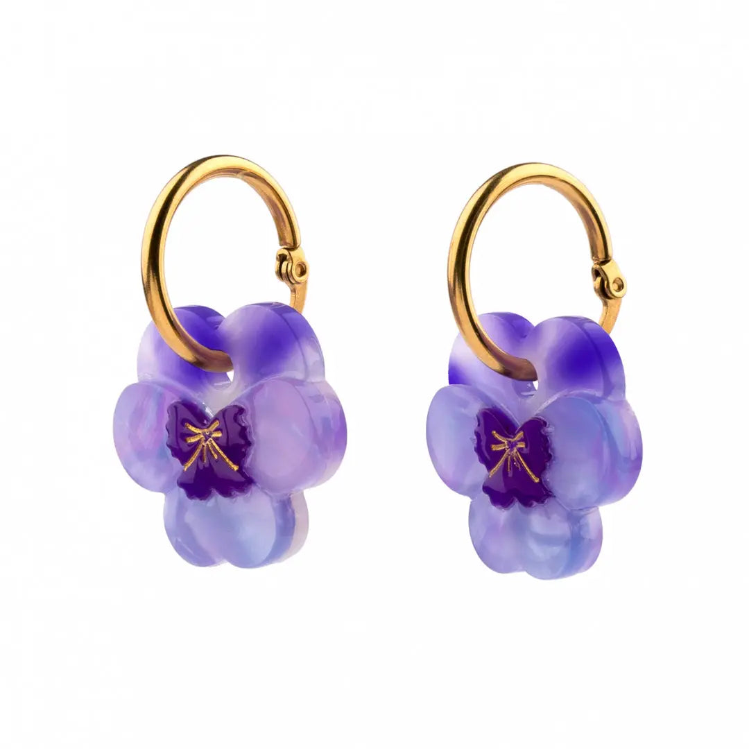 Pansy earrings