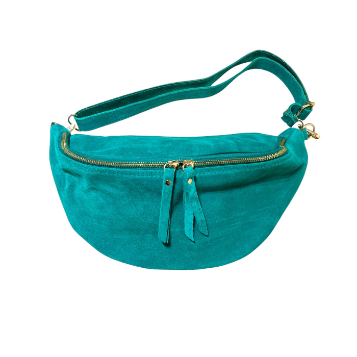 Banane Cuir Nubuck Turquoise L