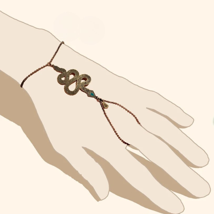 Bijoux de Main Cléopâtre Serpent