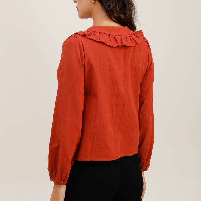 Blouse Terracotta Volants