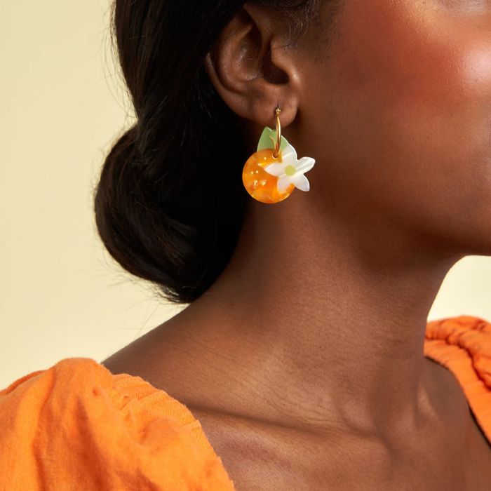 Boucles d'oreille Fleur d'Oranger