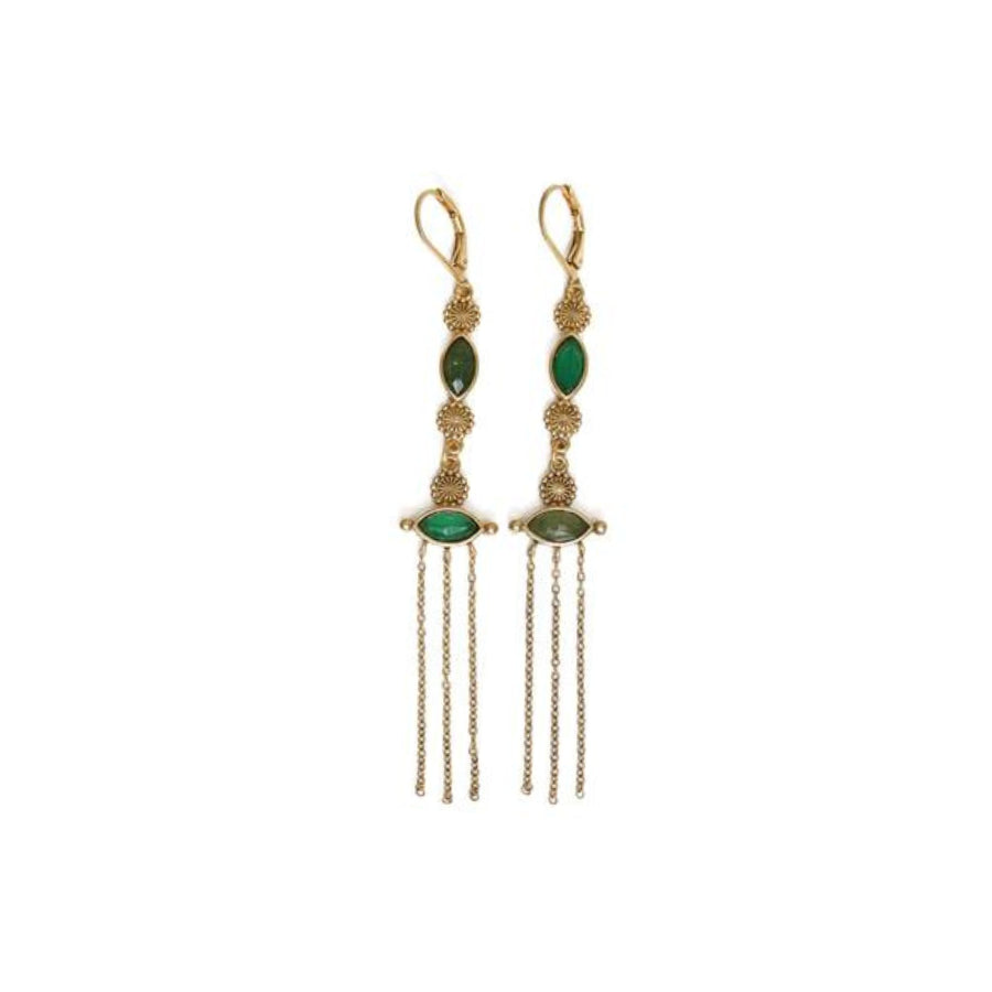 Lorette 2 stone earrings