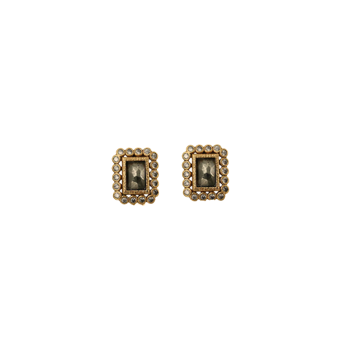 Boucles Sonia Strass Pyrite