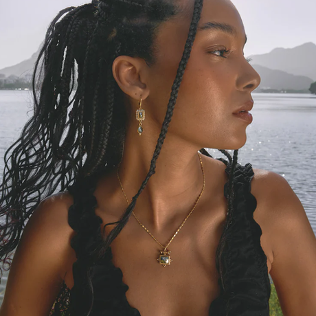 Boucles Sonia Strass Pyrite