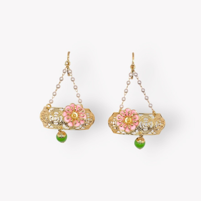 Boucles Totem Camélia Rose