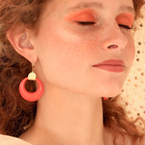 Boucles d'Oreilles Cymodocée Corail