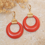 Boucles d'Oreilles Cymodocée Corail