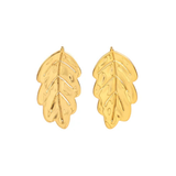 Boucles d'Oreilles Feuille Gold