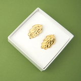 Boucles d'Oreilles Feuille Gold