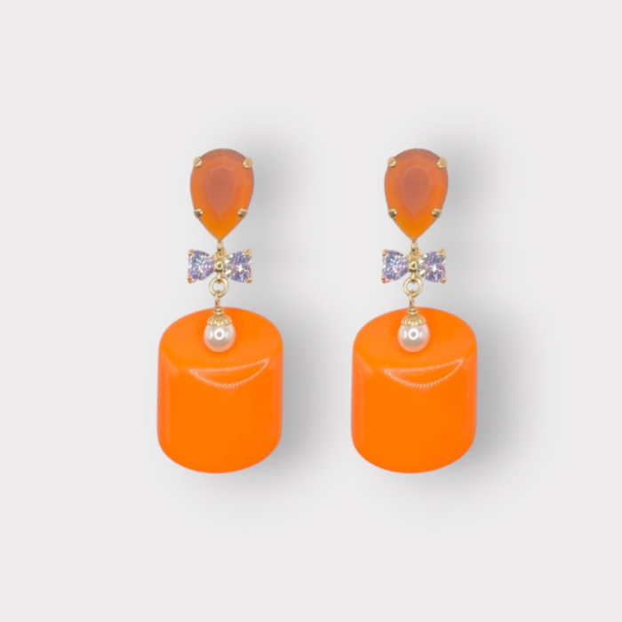 Boucles d'Oreilles Guimauve Orange