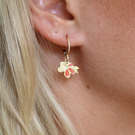 Boucles d'Oreilles Nymphea Corail