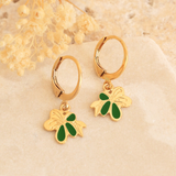 Boucles d'Oreilles Nymphea Emeraude