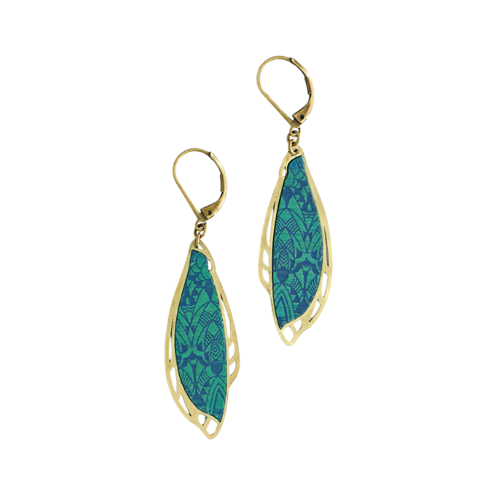Boucles d'oreilles Chrysalide Bois