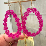 Boucles d'oreilles Fleurs Fuchsia