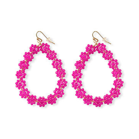 Boucles d'oreilles Fleurs Fuchsia