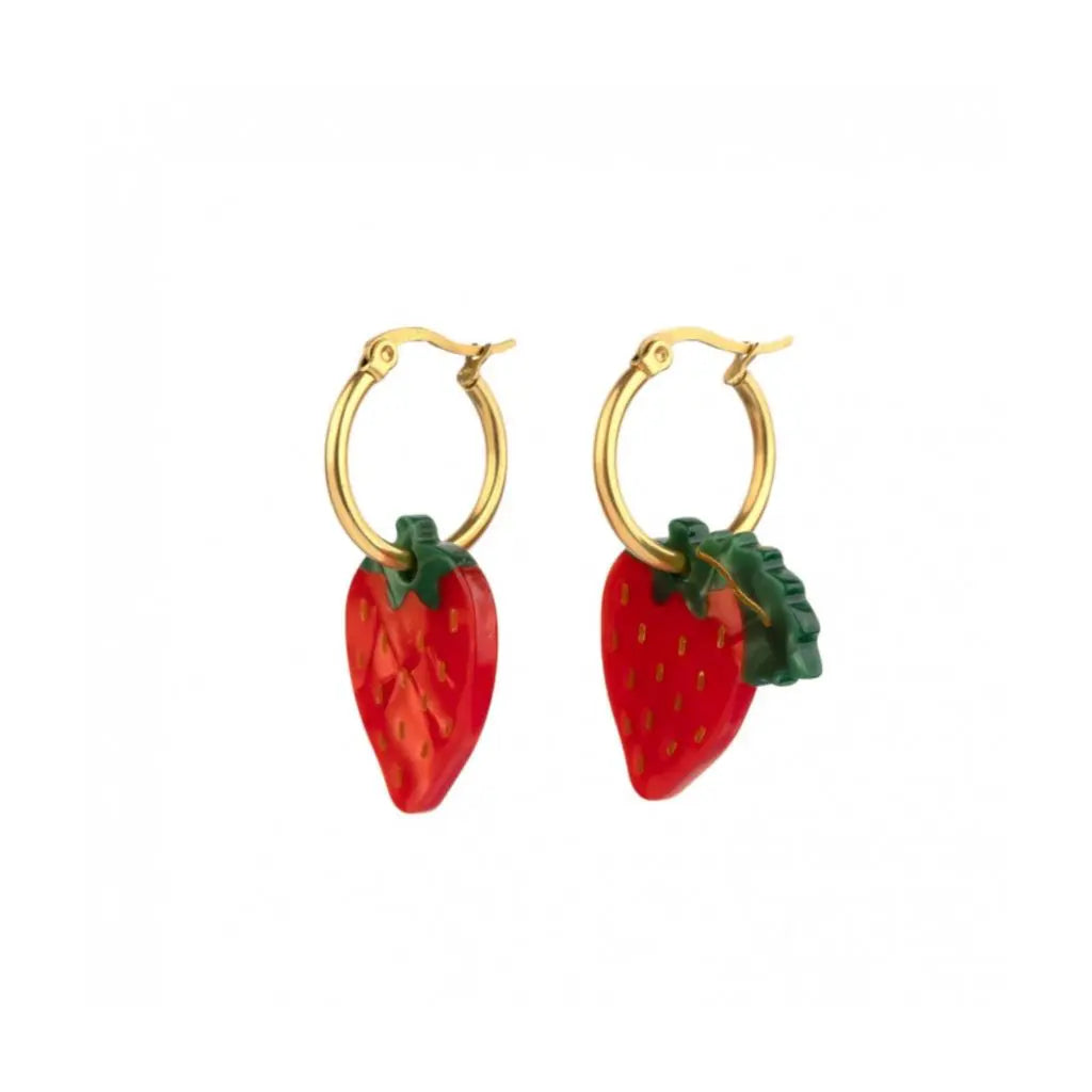 Boucles d'oreilles Fraises