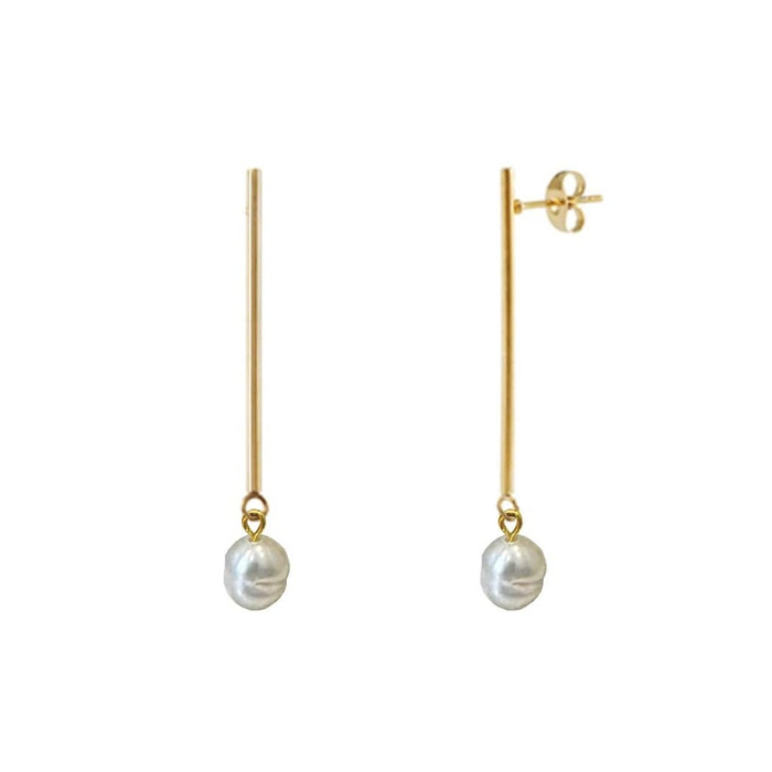 Boucles d'oreilles Perle Blanche