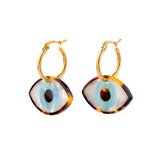 Blue eye earrings