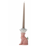 Bougeoir Grand Chat Rose