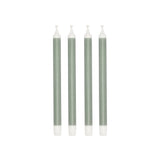 Candle White Green Streaks