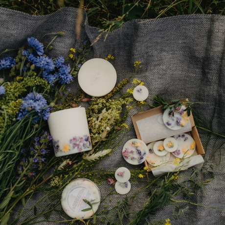 Bougie Pilier Fleurs Sauvages