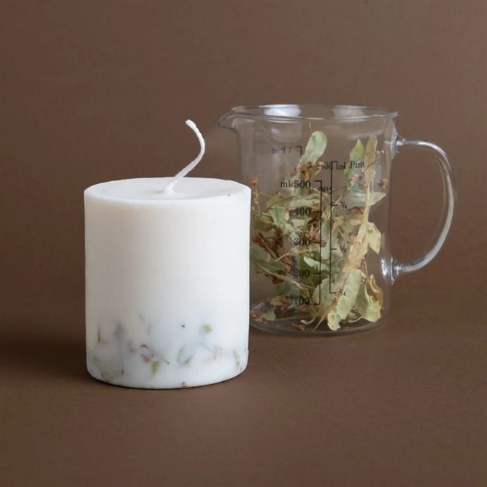 Bougie Pilier Fleurs de Tilleul