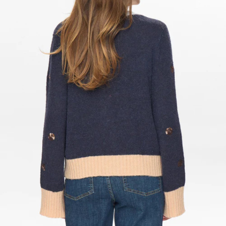 Cardigan Marine Strass