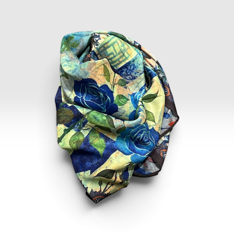 Carré Roses Bleues