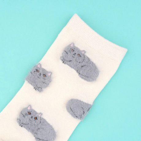 Chaussettes Chat Gris