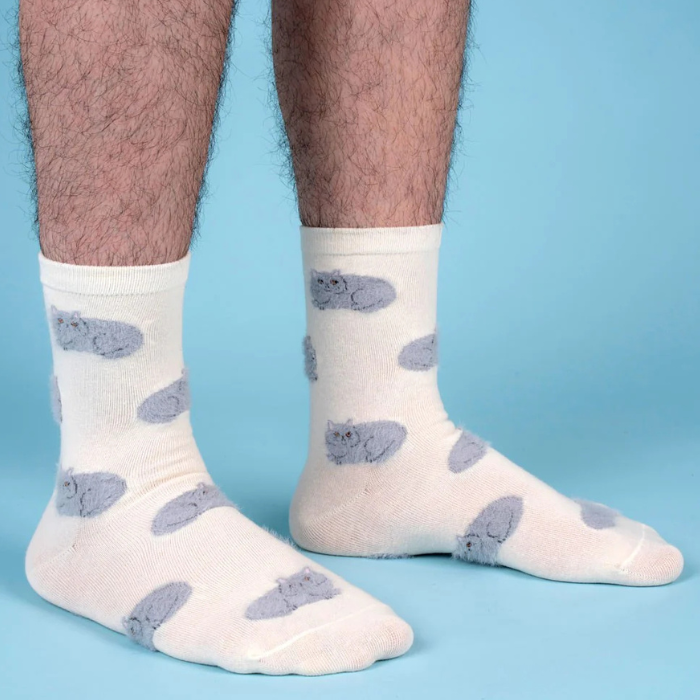 Chaussettes Chat Gris