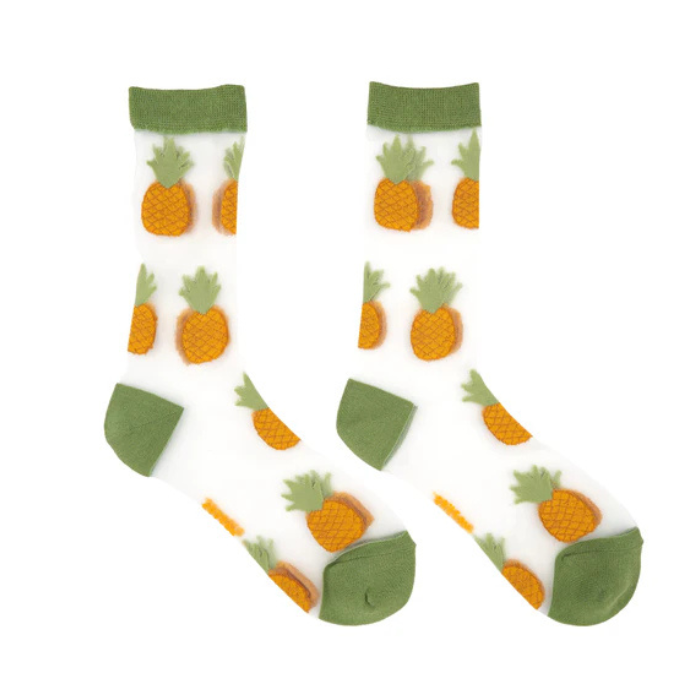 Chaussettes Ananas Transparentes