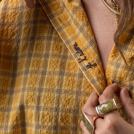 Chemise Carreaux Moutarde