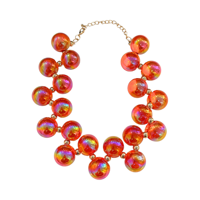 Collier Bulles Rouge