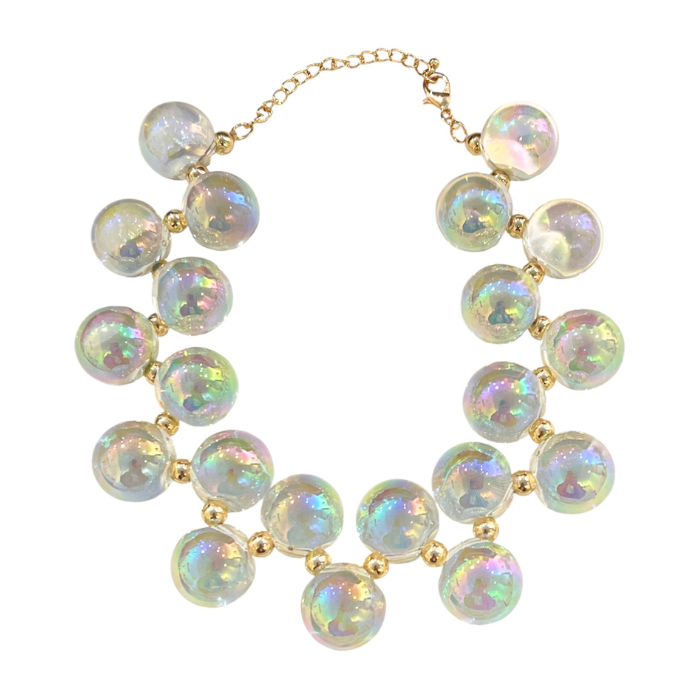 Collier Bulles Transparent