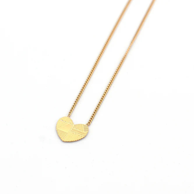 Collier Coeur Gravure