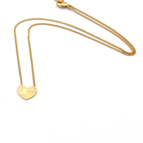 Collier Coeur Gravure