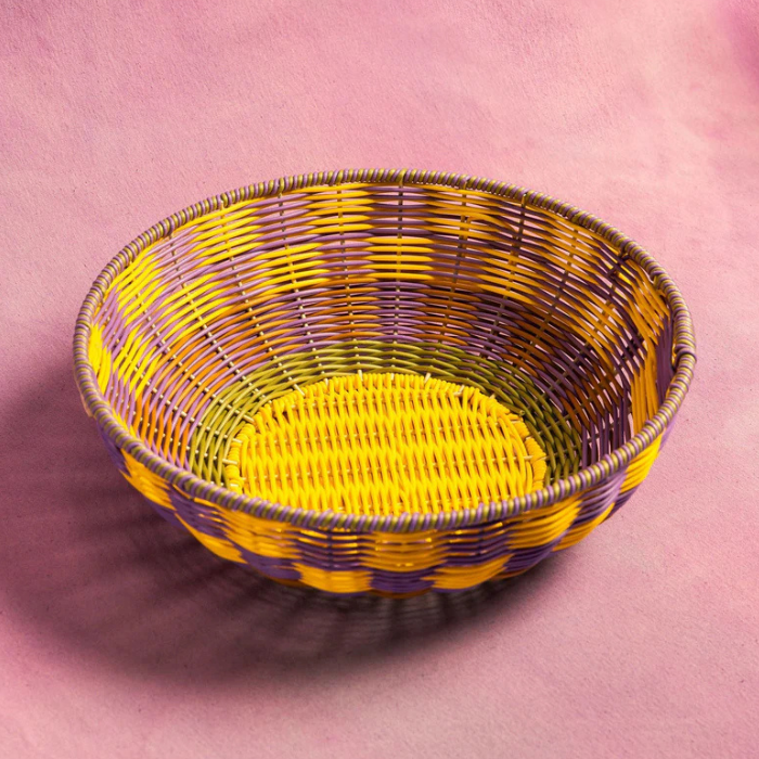 Corbeille Tressée Jaune