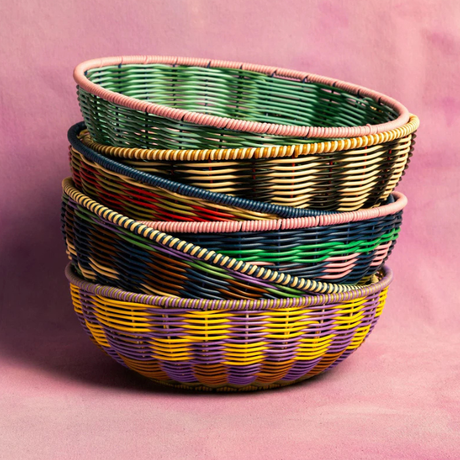 Corbeille Tressée Jaune