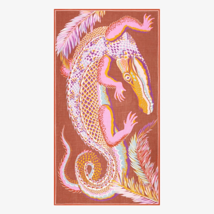 Echarpe Croco Caramel