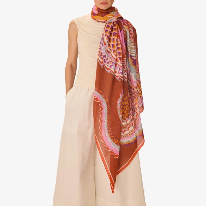 Echarpe Croco Caramel