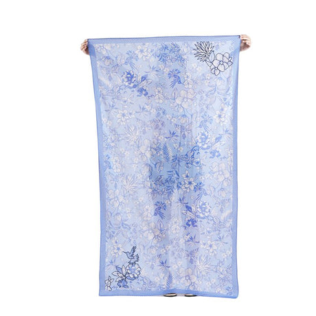 Echarpe Fleurs Azur